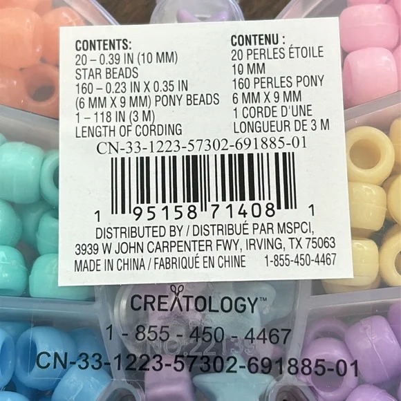 CREATOLOGY Kid’s Bead Kit with Tray, Bracelet Jewellery Making, Arts Crafts - Picture 10 of 14